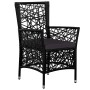 Juego de comedor de jardín 5 piezas de ratán sintético negro de , Conjuntos de jardín - Ref: Foro24-44088, Precio: 738,77 €, ...