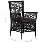 Juego de comedor de jardín 5 piezas de ratán sintético negro de , Conjuntos de jardín - Ref: Foro24-44088, Precio: 738,77 €, ...
