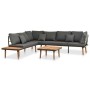 Muebles de jardín 4 piezas con cojines madera maciza acacia de , Conjuntos de jardín - Ref: Foro24-46465, Precio: 763,81 €, D...
