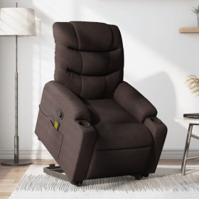 Silla de masaje reclinable de pie de tela marrón oscuro en Sillones | Comprar online en Foru.es