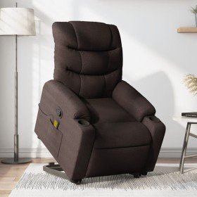 Silla de masaje reclinable de pie de tela marrón oscuro en Sillones | Comprar online en Foru.es