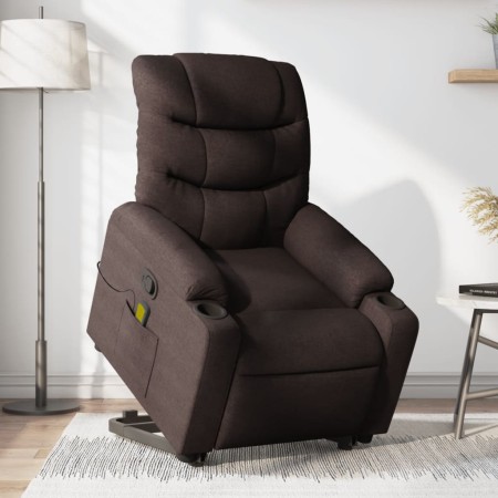 Silla de masaje reclinable de pie de tela marrón oscuro en Sillones | Comprar online en Foru.es