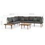 Muebles de jardín 4 piezas con cojines madera maciza acacia de , Conjuntos de jardín - Ref: Foro24-46465, Precio: 763,81 €, D...
