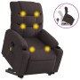 Silla de masaje reclinable de pie de tela marrón oscuro en Sillones | Comprar online en Foru.es