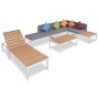 Set de muebles de jardín 5 piezas y cojines aluminio y WPC de vidaXL, Conjuntos de jardín - Ref: Foro24-42870, Precio: 923,65...