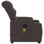 Silla de masaje reclinable de pie de tela marrón oscuro en Sillones | Comprar online en Foru.es