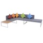 Set de muebles de jardín 5 piezas y cojines aluminio y WPC de vidaXL, Conjuntos de jardín - Ref: Foro24-42870, Precio: 923,65...