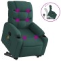Silla de masaje reclinable de pie de tela verde oscura en Sillones | Comprar online en Foru.es