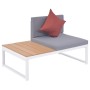 Set de muebles de jardín 5 piezas y cojines aluminio y WPC de vidaXL, Conjuntos de jardín - Ref: Foro24-42870, Precio: 923,65...