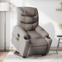 Sillón reclinable de masaje elevable tela gris taupé en Sillones | Comprar online en Foru.es