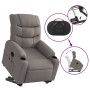 Sillón reclinable de masaje elevable tela gris taupé en Sillones | Comprar online en Foru.es