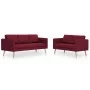 Conjunto de sofás 2 piezas tela color vino tinto de , Sofás - Ref: Foro24-276857, Precio: 759,77 €, Descuento: %