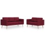 Conjunto de sofás 2 piezas tela color vino tinto de , Sofás - Ref: Foro24-276857, Precio: 772,67 €, Descuento: %