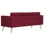 Conjunto de sofás 2 piezas tela color vino tinto de , Sofás - Ref: Foro24-276857, Precio: 759,77 €, Descuento: %