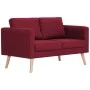 Conjunto de sofás 2 piezas tela color vino tinto de , Sofás - Ref: Foro24-276857, Precio: 759,77 €, Descuento: %