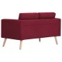 Conjunto de sofás 2 piezas tela color vino tinto de , Sofás - Ref: Foro24-276857, Precio: 759,77 €, Descuento: %