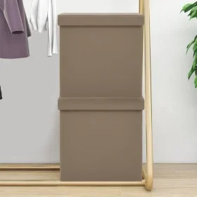 Folding storage stools 2 pcs cappuccino PVC by , Folding stools and chairs - Ref: Foro24-338790, Price: 41,36 €, Discount: %