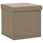 Folding storage stools 2 pcs cappuccino PVC by , Folding stools and chairs - Ref: Foro24-338790, Price: 41,36 €, Discount: %