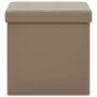 Folding storage stools 2 pcs cappuccino PVC by , Folding stools and chairs - Ref: Foro24-338790, Price: 41,36 €, Discount: %
