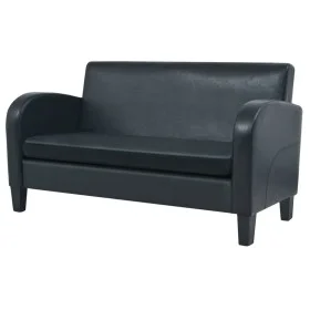 Sofá 2 plazas cuero artificial negro de , Sofás - Ref: Foro24-245587, Precio: 295,47 €, Descuento: %