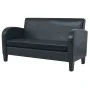 Sofá 2 plazas cuero artificial negro de , Sofás - Ref: Foro24-245587, Precio: 295,47 €, Descuento: %
