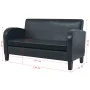 Sofá 2 plazas cuero artificial negro de , Sofás - Ref: Foro24-245587, Precio: 295,47 €, Descuento: %