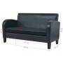 Sofá 2 plazas cuero artificial negro de , Sofás - Ref: Foro24-245587, Precio: 300,93 €, Descuento: %