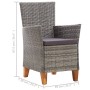 Sillas de jardín 2 unidades con cojines ratán sintético gris de , Sillas de jardín - Ref: Foro24-46003, Precio: 180,54 €, Des...