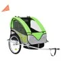 Remolque para bicicletas y cochecito 2 en 1 verde y gris de vidaXL, Remolques para bicicletas - Ref: Foro24-91378, Precio: 19...