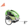 Remolque para bicicletas y cochecito 2 en 1 verde y gris de vidaXL, Remolques para bicicletas - Ref: Foro24-91378, Precio: 19...