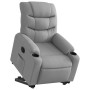 Sillón eléctrico reclinable elevable de tela gris claro en Sillones | Comprar online en Foru.es