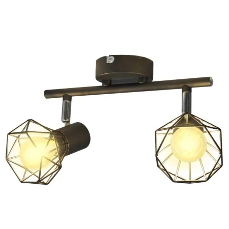 Foco con 2 bombillas de filamento LED estilo industrial negro de , Apliques de techo - Ref: Foro24-242266, Precio: 28,60 €, D...