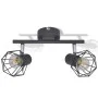 Foco con 2 bombillas de filamento LED estilo industrial negro de , Apliques de techo - Ref: Foro24-242266, Precio: 28,60 €, D...