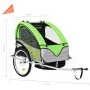 Remolque para bicicletas y cochecito 2 en 1 verde y gris de vidaXL, Remolques para bicicletas - Ref: Foro24-91378, Precio: 19...