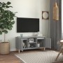 Mesita de noche patas madera maciza gris Sonoma 103,5x35x50 cm de , Muebles TV - Ref: Foro24-813159, Precio: 59,05 €, Descuen...