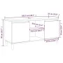 Mesita de noche patas madera maciza gris Sonoma 103,5x35x50 cm de , Muebles TV - Ref: Foro24-813159, Precio: 58,30 €, Descuen...