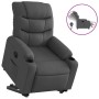 Sillón eléctrico reclinable elevable de tela gris oscuro en Sillones | Comprar online en Foru.es