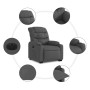 Sillón eléctrico reclinable elevable de tela gris oscuro en Sillones | Comprar online en Foru.es