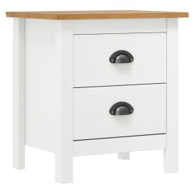 Mesita de noche Hill madera maciza de pino blanco 46x35x49,5 cm de , Mesitas de noche - Ref: Foro24-288906, Precio: 76,92 €, ...