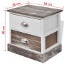 Mesitas de noche marrón y blanca 2 unidades de vidaXL, Mesitas de noche - Ref: Foro24-242885, Precio: 78,70 €, Descuento: %