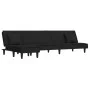 Sofá cama en forma de L terciopelo negro 255x140x70 cm de , Sofás - Ref: Foro24-3157254, Precio: 405,06 €, Descuento: %
