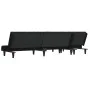 Sofá cama en forma de L terciopelo negro 255x140x70 cm de , Sofás - Ref: Foro24-3157254, Precio: 405,06 €, Descuento: %
