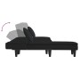 Sofá cama en forma de L terciopelo negro 255x140x70 cm de , Sofás - Ref: Foro24-3157254, Precio: 411,11 €, Descuento: %