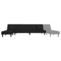 Sofá cama en forma de L terciopelo negro 255x140x70 cm de , Sofás - Ref: Foro24-3157254, Precio: 405,06 €, Descuento: %