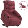 Sillón eléctrico reclinable elevable de tela rojo tinto en Sillones | Comprar online en Foru.es
