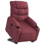 Sillón eléctrico reclinable elevable de tela rojo tinto en Sillones | Comprar online en Foru.es