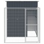 Caseta perros con corral acero galvanizado gris 165x251x181 cm en Casetas para perros | Comprar online en Foru.es