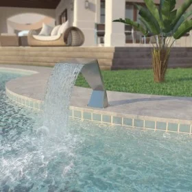 Stainless steel silver pool fountain 64x30x52 cm by vidaXL, Fountains and waterfalls - Ref: Foro24-43694, Price: 190,48 €, Di...