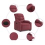 Sillón eléctrico reclinable elevable de tela rojo tinto en Sillones | Comprar online en Foru.es