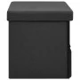 Klappbare Aufbewahrungsbank aus schwarzem Synthetikleinen, 76 x 38 x 38 cm von , Bänke für Hallen und Lager - Ref: Foro24-338...